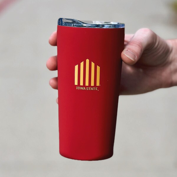 Vintage 5-Bar Cardinal & Gold Soft Touch Tumbler (18 oz.)
